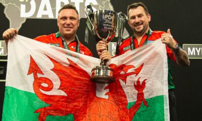 Jonny Clayton i Gerwyn Price po zwycięstwie w World Cup of Darts 2023