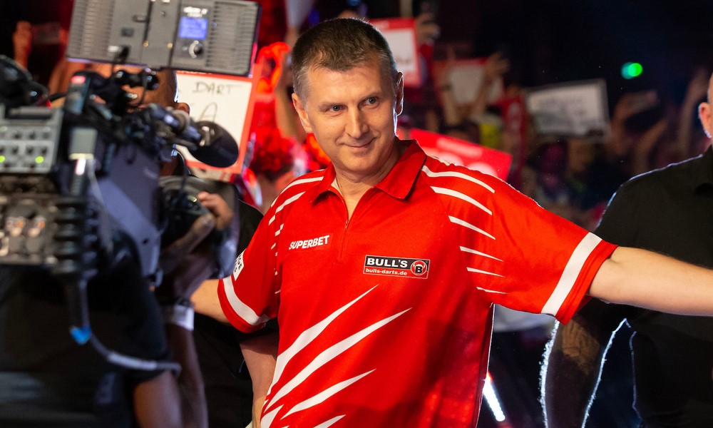 Krzysztof Ratajski podczas Superbet Poland Darts Masters 2024
