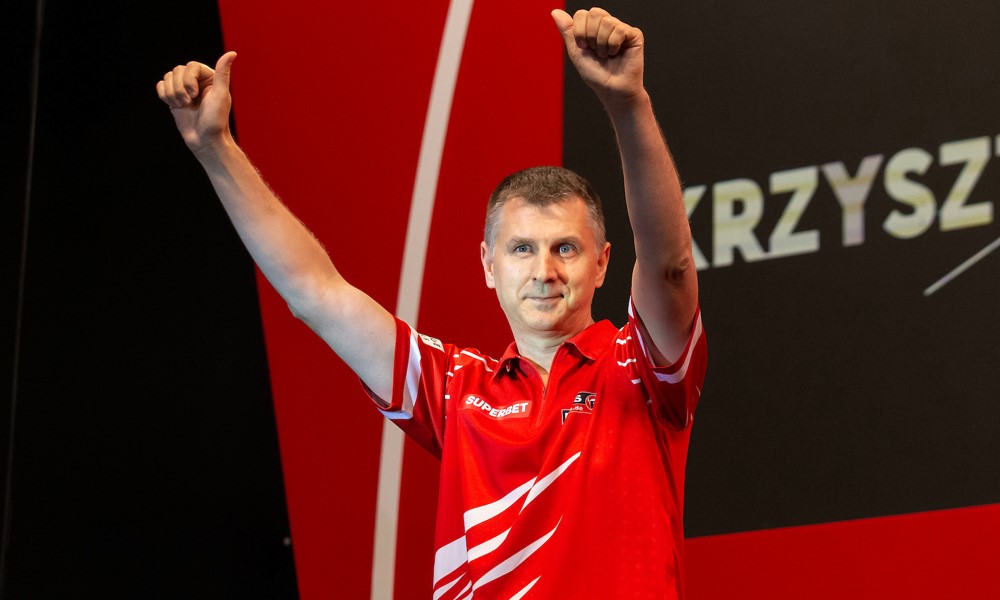 Krzysztof Ratajski podczas Superbet Poland Darts Masters 2024
