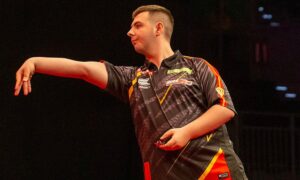 Sebastian Białecki podczas Superbet Poland Darts Masters 2024