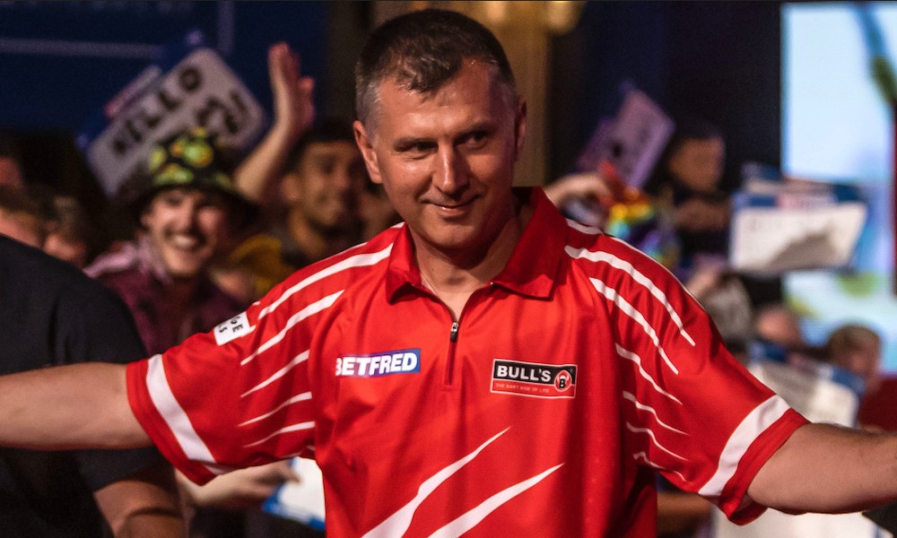 Krzysztof Ratajski podczas World Matchplay 2024