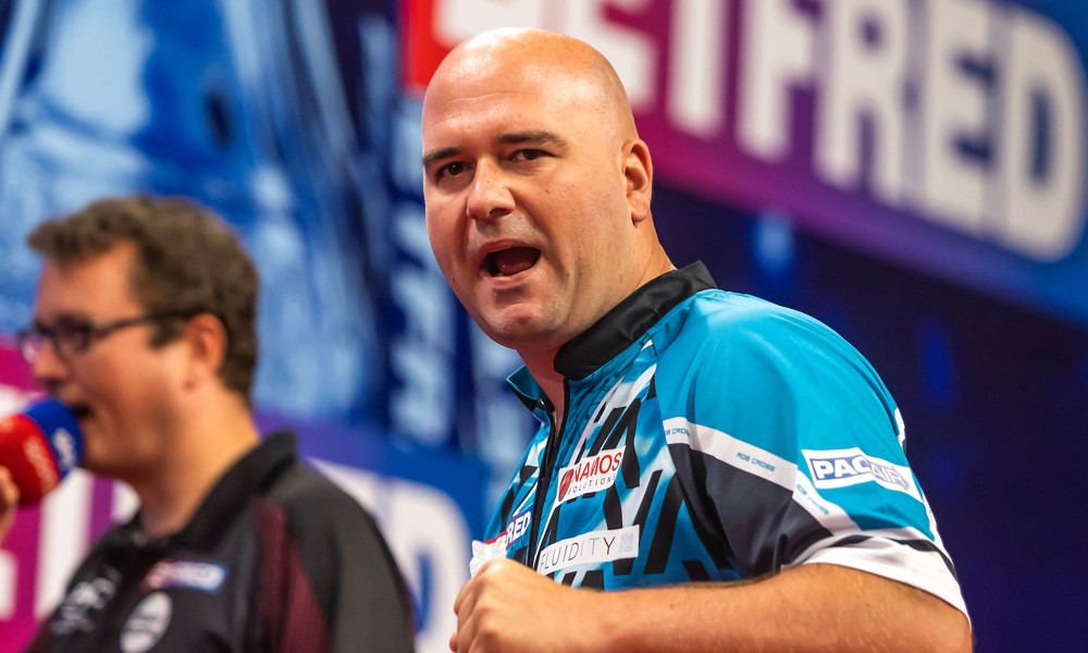 Rob Cross podczas World Matchplay 2024