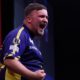 Luke Littler podczas World Series of Darts Finals 2024