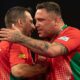 Jonny Clayton i Gerwyn Price podczas World Cup of Darts 2023