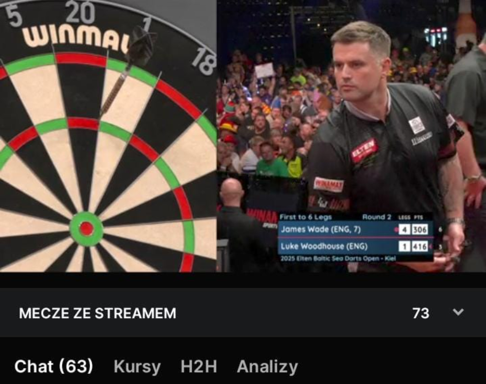 Superbet transmisja dart PDC