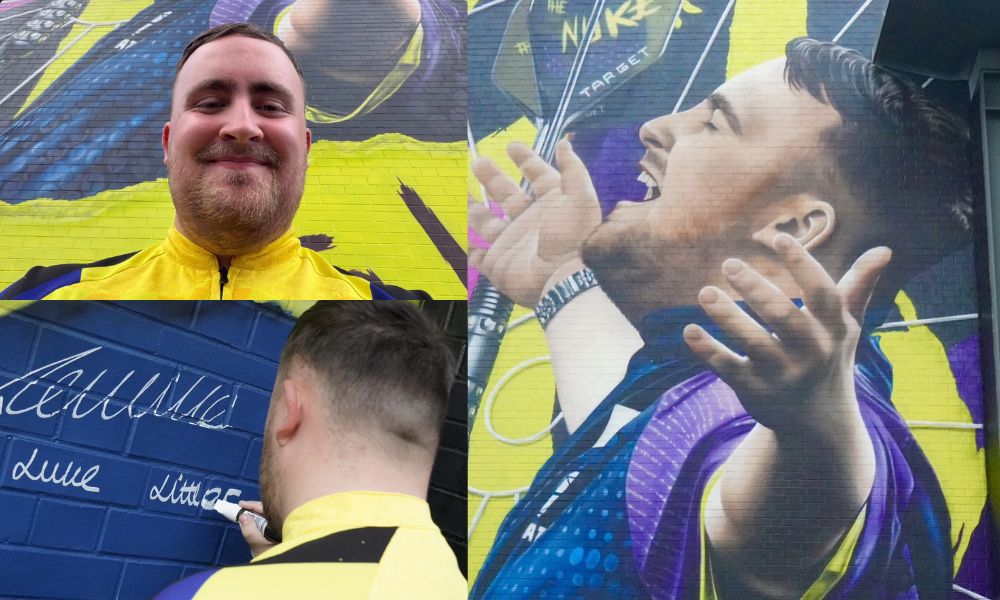 Luke Littler, Mural Warrington